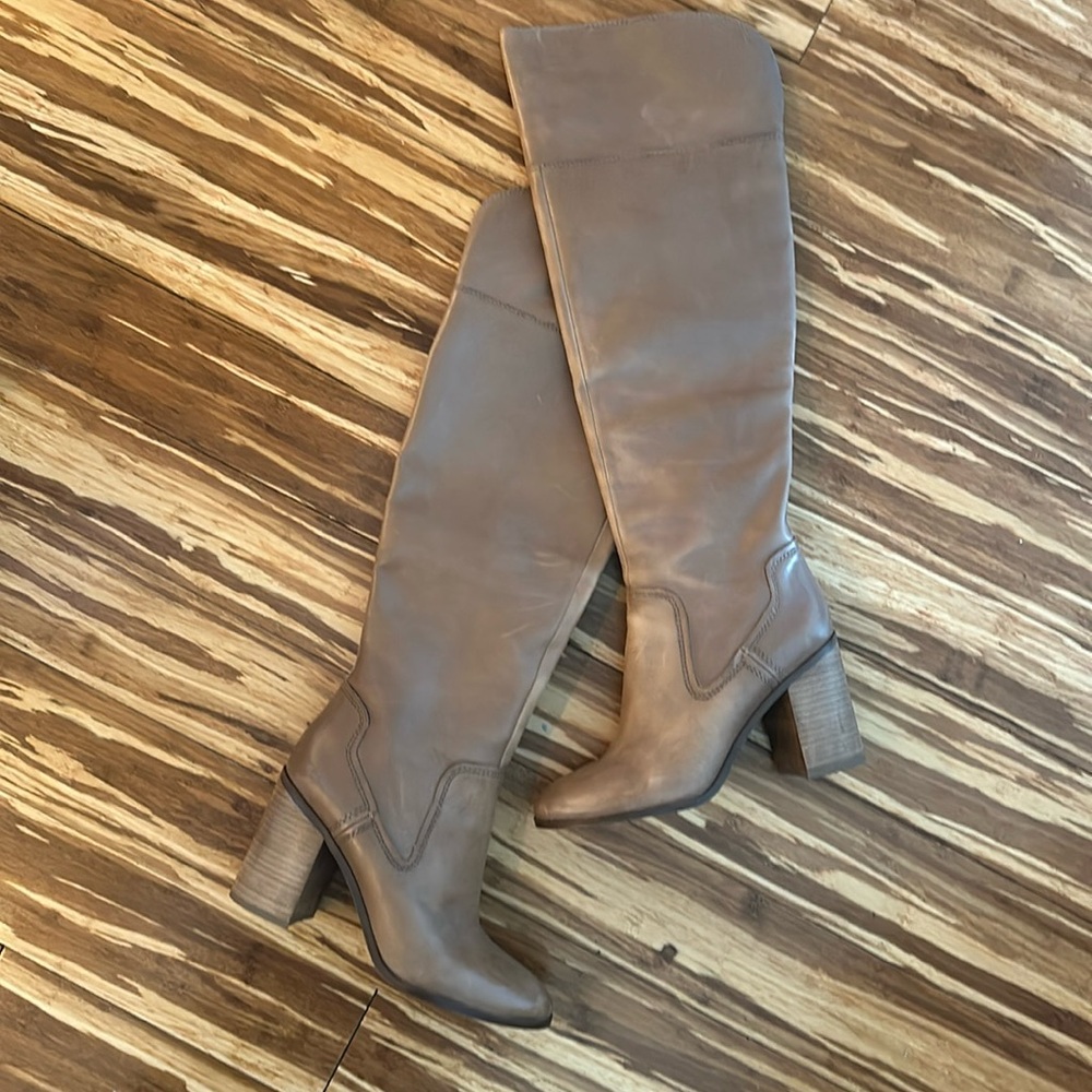SARTO Knee high tan boots